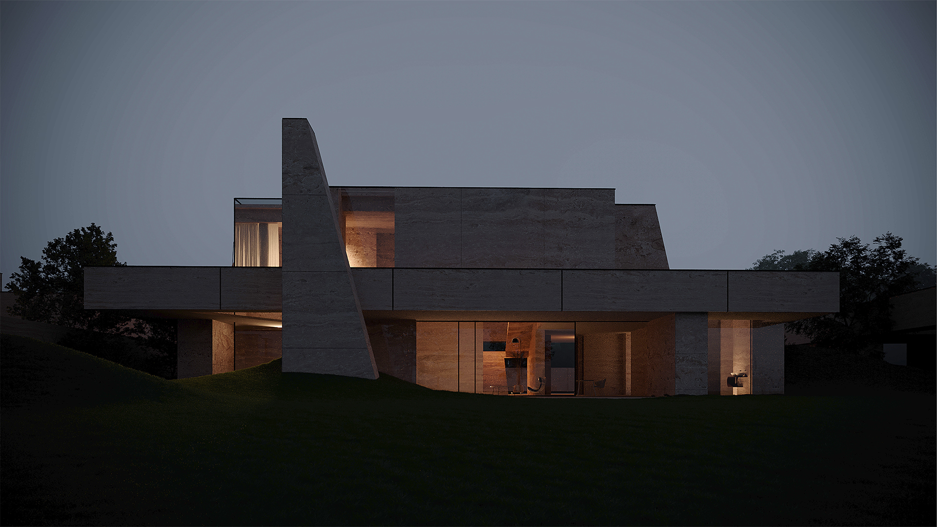 вилла с террасой